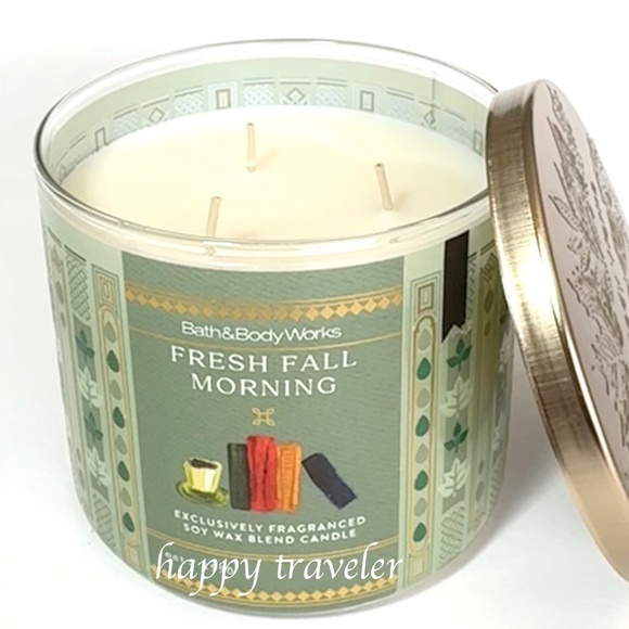FRESH FALL MORNING 3 Wick Candle - Picture 2 of 5